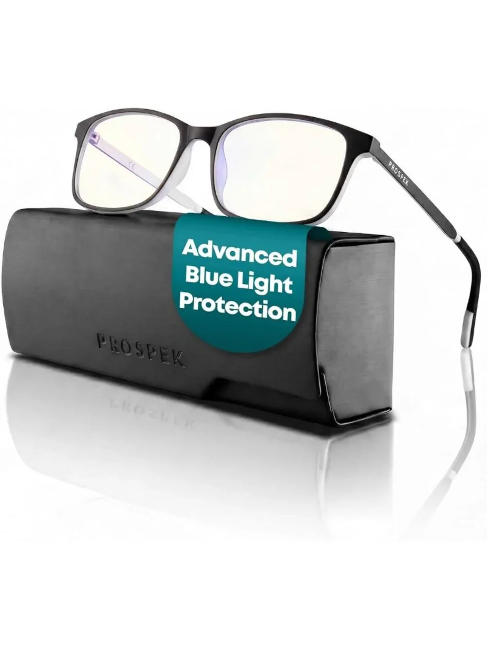 Stylish Blue Light Blocking Glasses for Computer & Reading, +3.00 Strength